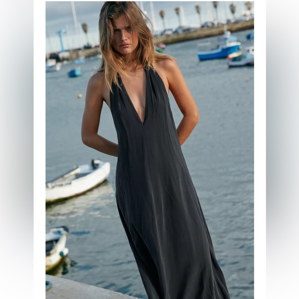 Zara Open Back Midi Dress